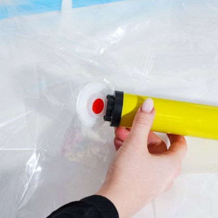 Vacuum packages pump 23.5 × 4 × 4 cm, yellow color-5