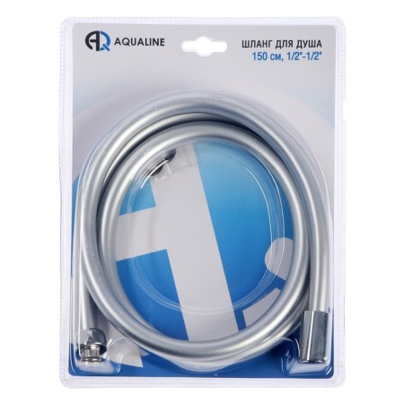 Shower hose Aqualine, 1/2 ", PVC, with a cone -shaped nut, 150 cm, in a blister-3
