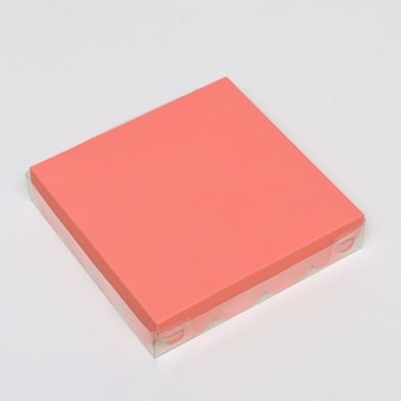 Box for cookies, pink, 15 x 15 x 3 cm-2
