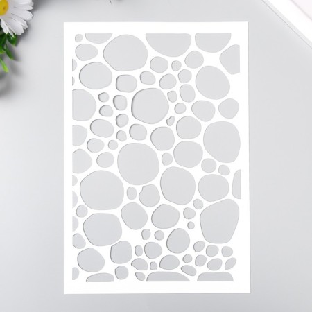 Plastic stencil "pebbles" 24x16 cm