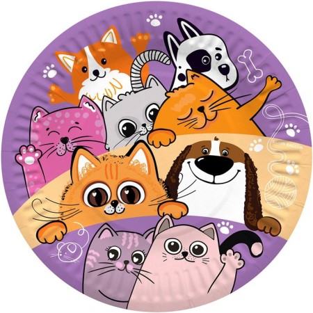 Plates (7 ’’/18 cm) dogs of dogs, 6 pcs.