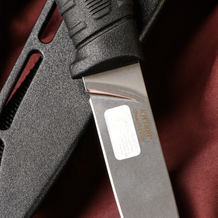 Caucasian knife, cutting "Finnish" with a cover, steel - AUS -8, handle - elastron, 11.5 cm-1