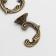 Metal hook "Plant branch" of bronze 4,1x2.4x2.5 cm