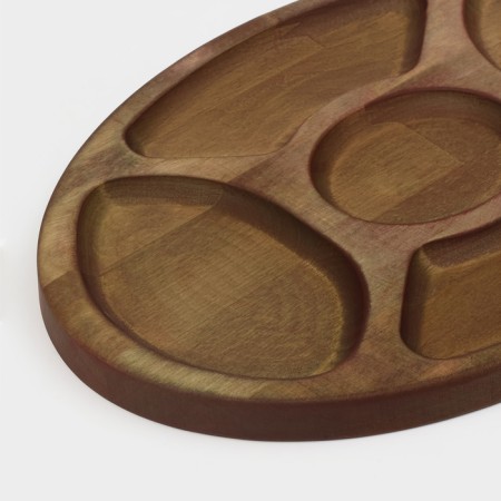 Oval Menzhitsa ADELICA "BOOK", 5 sections, 30 × 20 × 1.8 cm, array of birch-7