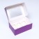 Packaging for 6 cupcakes with a lilac window, 25 x 17 x 10 cm