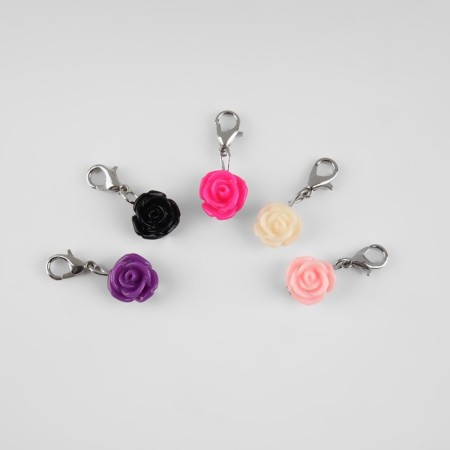 Markers for loops "Rose", D = 10 mm, 5 pcs, color colorful color-1