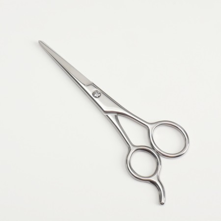 Hairdressers scissors with emphasis, blade - 4.5 cm, silver color-1