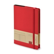 Delicidal of Leduced A5, 136 Oxford sheets, elastic band, artificial leather cover, replaced block, lies, block 70 g/m2, red