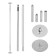 Pilon for dancing, portable pole, 3.8 m, d-4.5 cm
