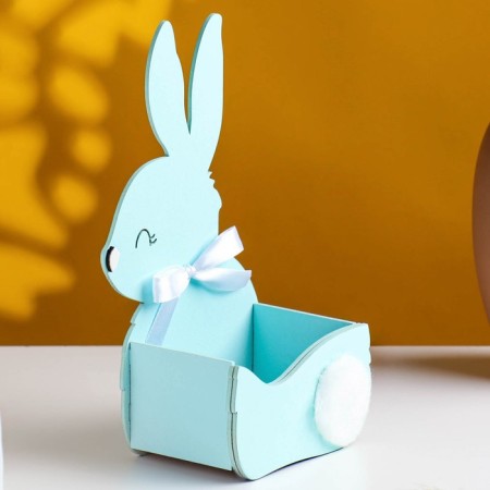 Wooden Kashpo "Bunny" 13x7.5x22 cm tiffany-white-2