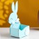 Wooden Kashpo "Bunny" 13x7.5x22 cm tiffany-white