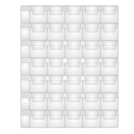 Set of coins sheets, Optima format, 10 sheets 200 x 250 mm, 35 x 35 mm cells 35 x 35 mm-1