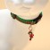 Collar + New Year's suspension "Lollipop", 30 x 1 cm, kapron, green