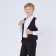 School vest for a boy, black, height 146 (36/m)