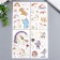 Tattoo on the body Color "Rainbow and Unicorn" with gold mix 12x7.5 cm
