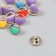 Button plastic for creativity "Color half" set 12 pcs mix 1.7x1.7x0.8 cm