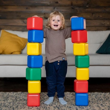 A set of colored cubes, 25 pieces, 12 × 12 cm-15