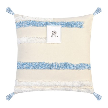 Decorative pillowcase "Ethel" BOHO, 45x45 cm, milk color, 100% cotton-5