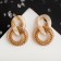 Earrings Assorted "Infinity" interweaving, beige color