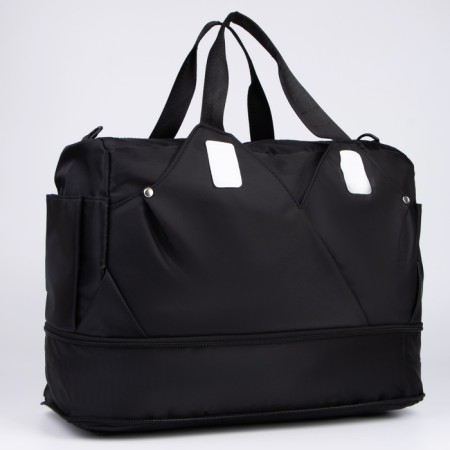 Sports bag with lightning with an increase, 4 outer pockets, black color-3