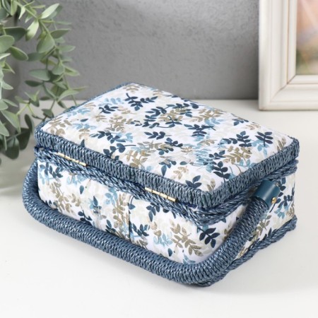Casket for needlework "Little branches" 18x12x9.5 cm-3