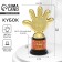 The award figure “For success in study”, five, goblet, plastic, gold, 6.5 x 10.5 x 4 cm.