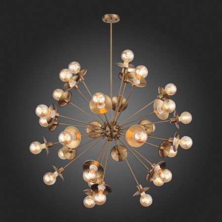 Suspension lamp ST LUCE. SL1111.303.30. Guido. 30x40 watts, e27, 100x100 cm, brass color-2