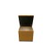 Puff with a lid and weighting, 400 × 400 × 420 mm, Savana plus matting, yellow color