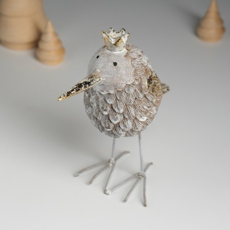 Polystone souvenir "A bird with a long beak, in the crown" 14x7x15 cm-4