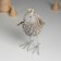 Polystone souvenir "A bird with a long beak, in the crown" 14x7x15 cm