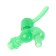 Water cutting tap zein, with a fitting, with a flat handle, pp, green