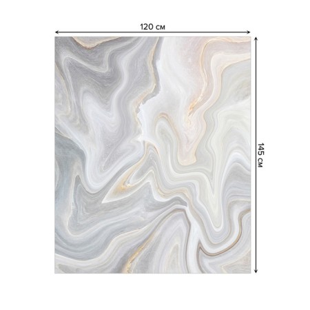The tablecloth “Marble waves”, rectangular, Saten, size 120x145 cm-1