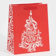 Laminated vertical “painted Christmas tree”, MS 18 x 23 x 10 cm, New Year