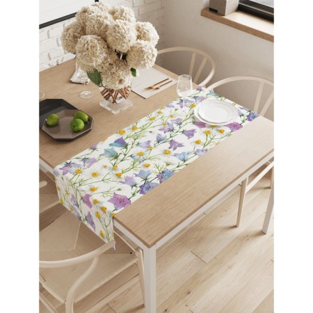 Walking on the table "Field flowers", oxford, size 40x145 cm