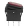 Clavicure switch 250V 6A (3C) On-off Red with mini backlight moisture protection (KCD1-201-4W) Rexant