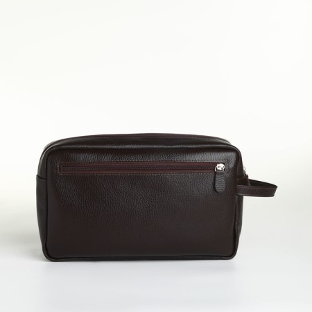 Lightning cosmetic bag, Textura, 2 external pockets, brown color-2