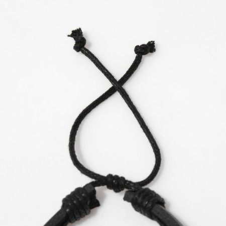 Unisex Bracelet "Weave", black color, d = 7 cm-2