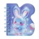 Notebook Gift Book on the comb 80l, line, color block, PVC Bunny PVC cover (10x10.5cm) 10539