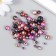 Beads for creativity plastic "Round. Gradient. Mermaid Bordeaux" d = 3-8mm, set 10 grams