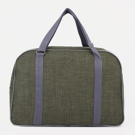 Road bag with lightning, external pocket, suitcase holder, green color-1