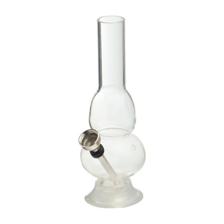 Bong smoking, h-15 cm, "ball and bell", acrylic, white