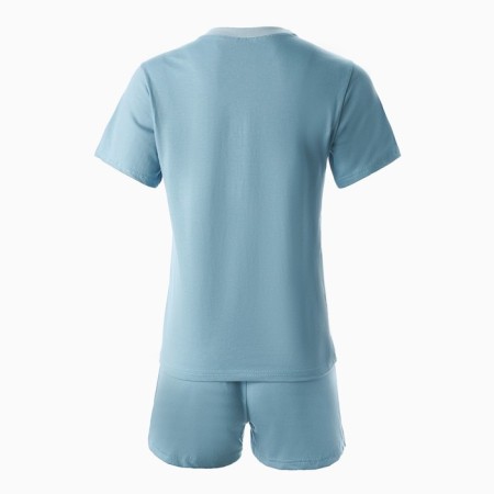Homemade set (T -shirt, shorts), blue color, size 44-5