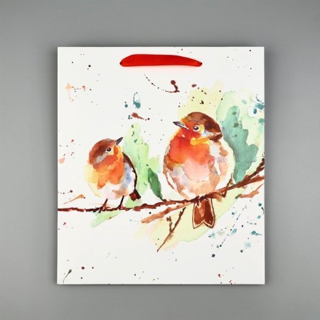 Package New Year's laminated “bird singing”, m 30 x 26 x 9 cm-3