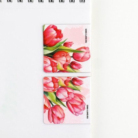 Gift set: notebook and magnetic bookmarks 2 pcs. “The most tender! From March 8 "-10