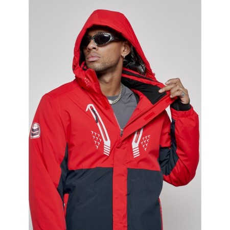 Ski costume men's winter, size 48, red color-13