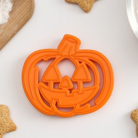 Pumpkin cookies, cutting, stamp, 9.5 × 8.5 × 1 cm, orange color