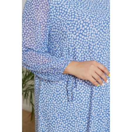 Women's dress, size 58, light blue color-5