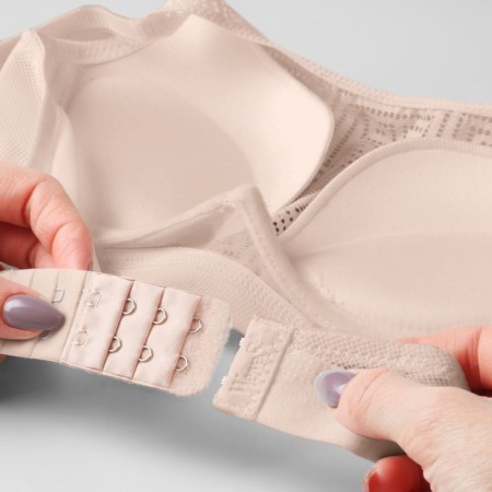 Flasp-updress for a bra, 3 rows 2 hooks, 3.2 × 5 cm, beige color-4