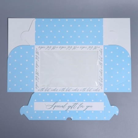 Capcake box, confectionery packaging with a window, 6 cells "Special Gift for You", 25 x 17 x 10 cm-3