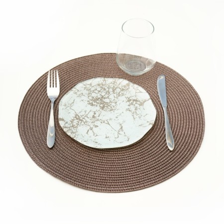Serving napkin on the table "Loft", d = 38 cm, brown color-4